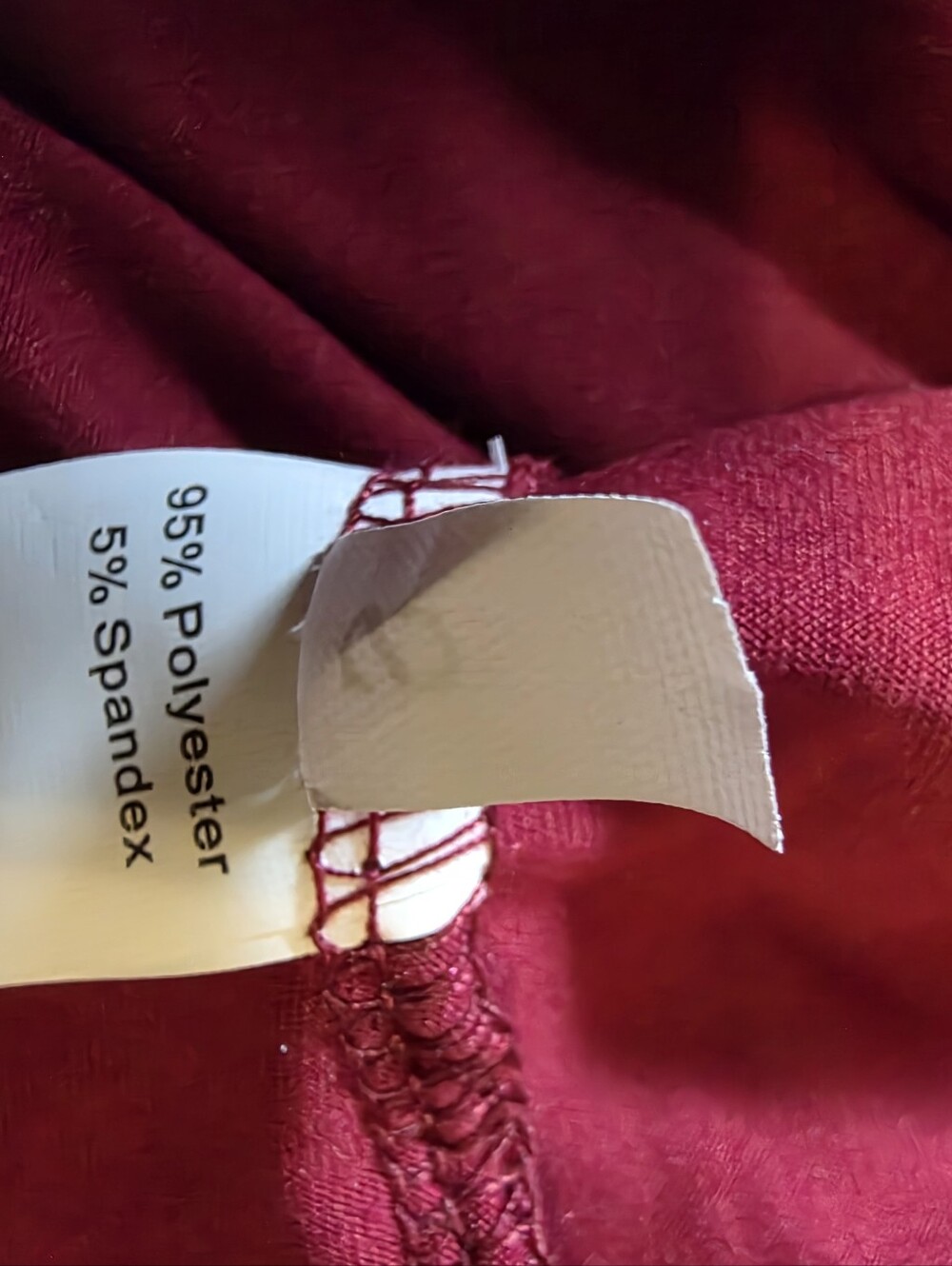Kohl's Burgundy Long-Sleeve V-Neck Wrap Dress - Picture 6 of 7